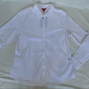 NWT White Button Down shirt by Dickies Girl XL